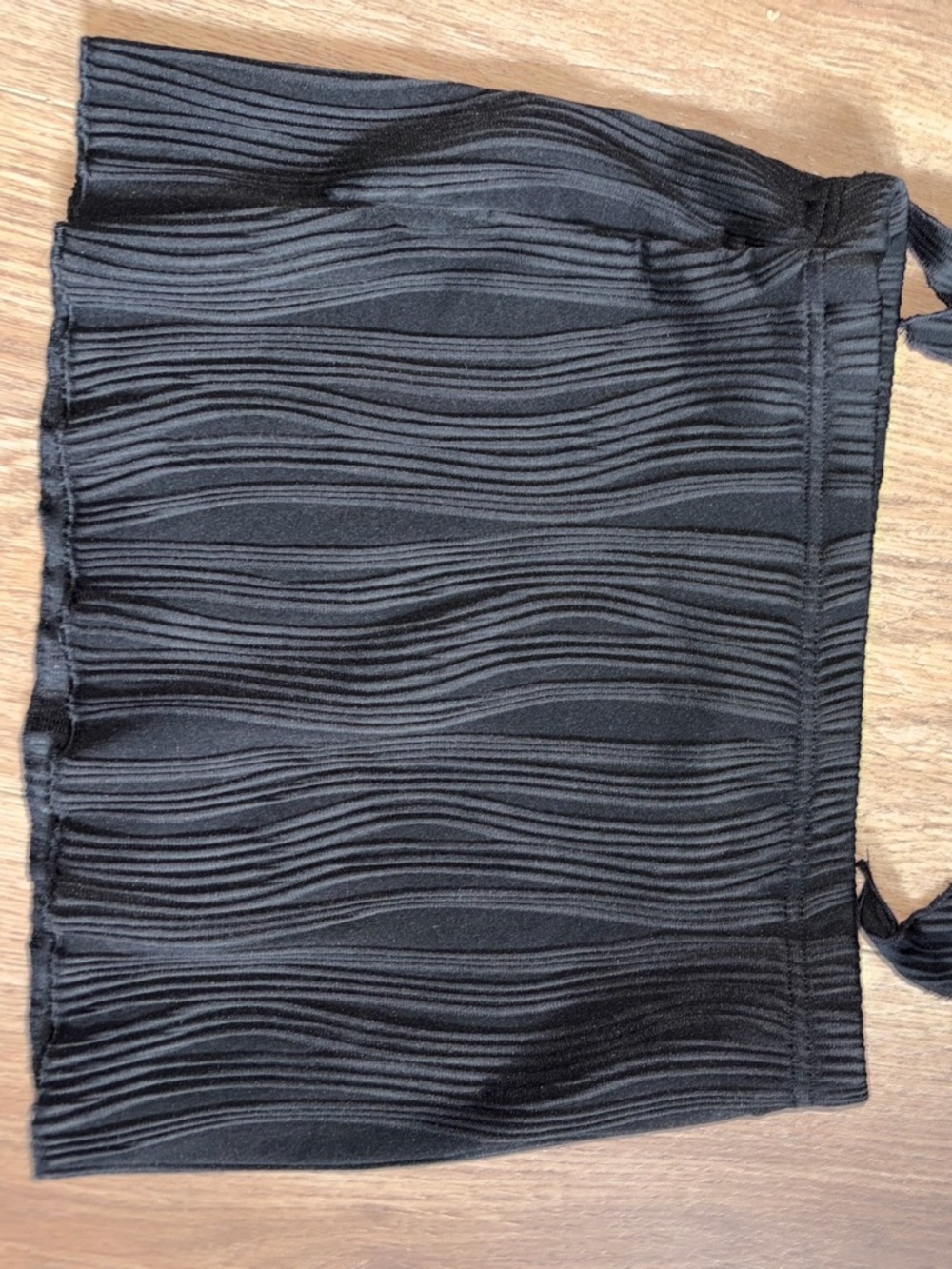 Black Pleated Crop Top and skirt set - Picture 2 of 2